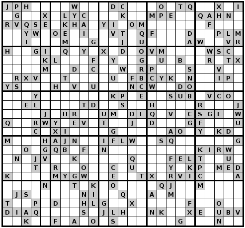 Énoncé grille Alphadoku Asymétrique Expert N° 10000.