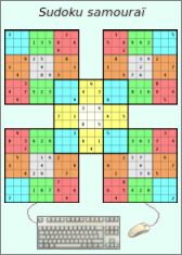 Sudoku samouraï à imprimer.