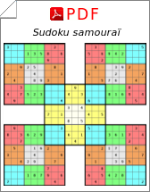 PDF Sudoku samouraï à télécharger.
