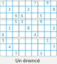 Un énoncé sudoku.